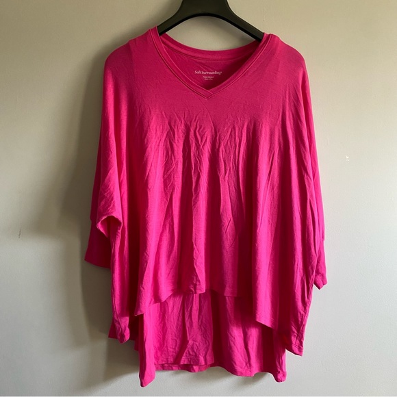 Soft Surroundings Petites Indeevar Tunic in fuschia purple size petite medium - Picture 2 of 7